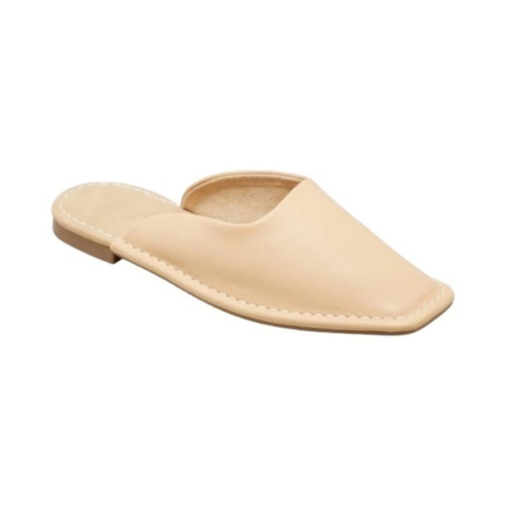 NWT Universal Thread Women’s Tan Nude Vegan Faux Leather Brandy Slip On Mules